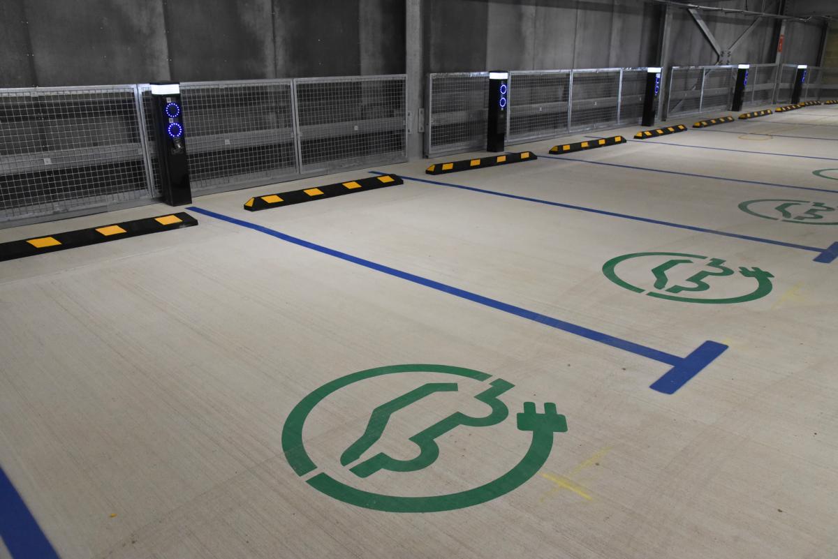 Electric car parking spaces