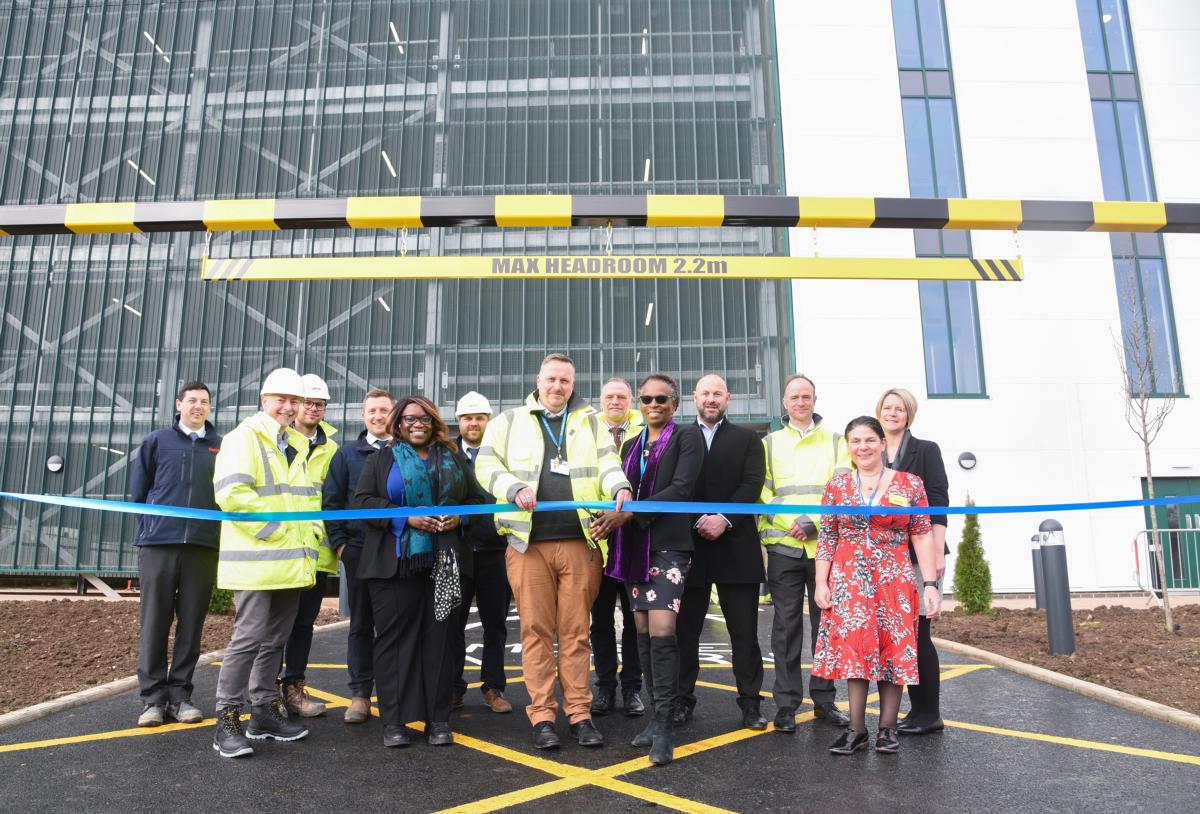 Ribbon cutting for the car park