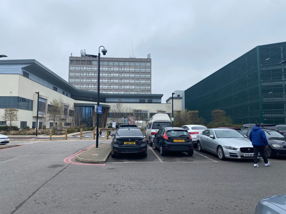 Our car park in front of our maternity building